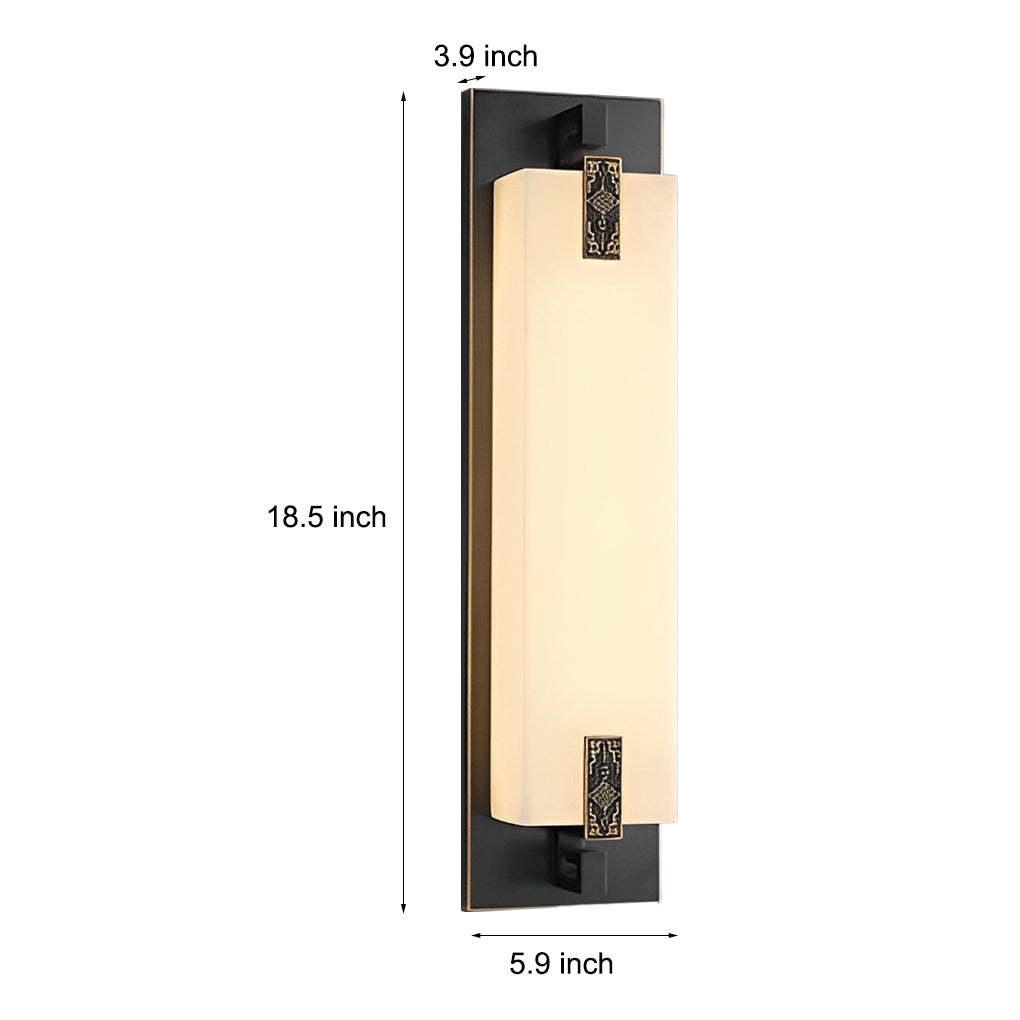 Outdoor Waterproof LED Copper Retro Exterior Wall Lights Sconces Lighting-Lighom