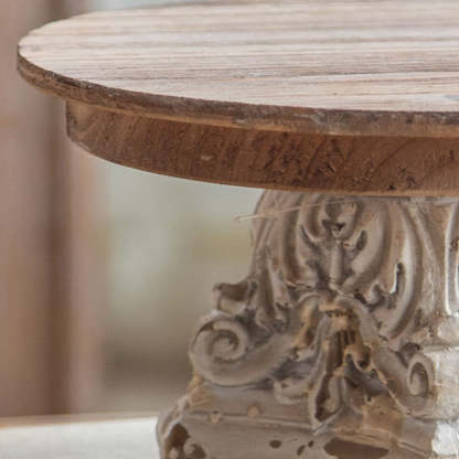 Vintage Carved Cedar Magnesium Tray Table