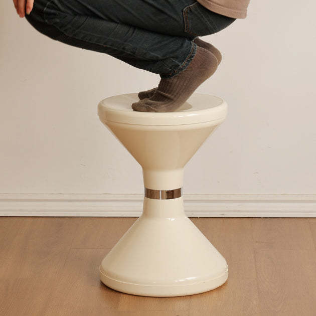 Contemporary Round Plastic Vanity Stool