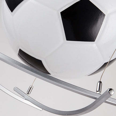 Cartoon Soccer Glass Iron Kids Pendant Light