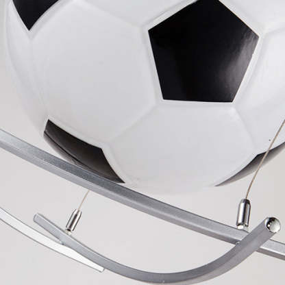 Cartoon Soccer Glass Iron Kids Pendant Light