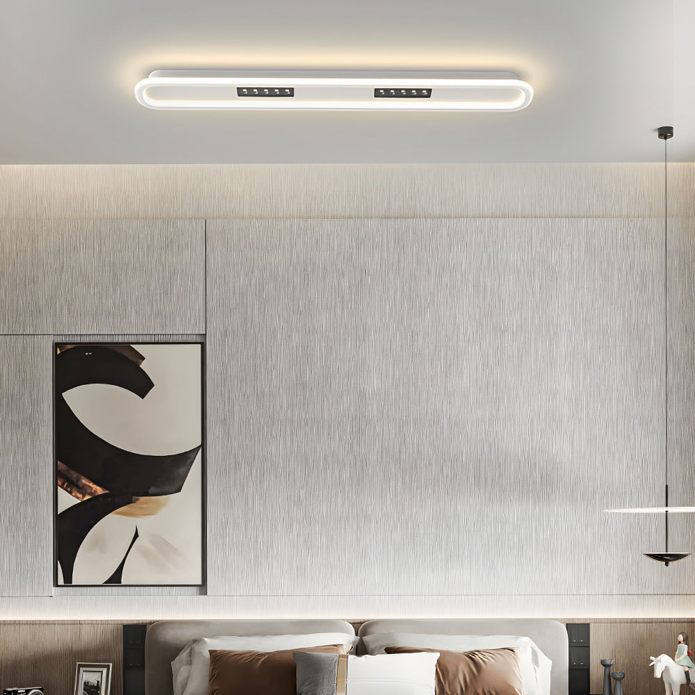 Rounded Rectangular 3-Step Dimming Modern Ceiling Light