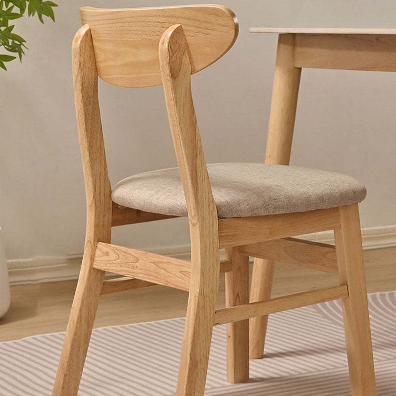 Minimalist Bent Wood Fabric Dining Chair