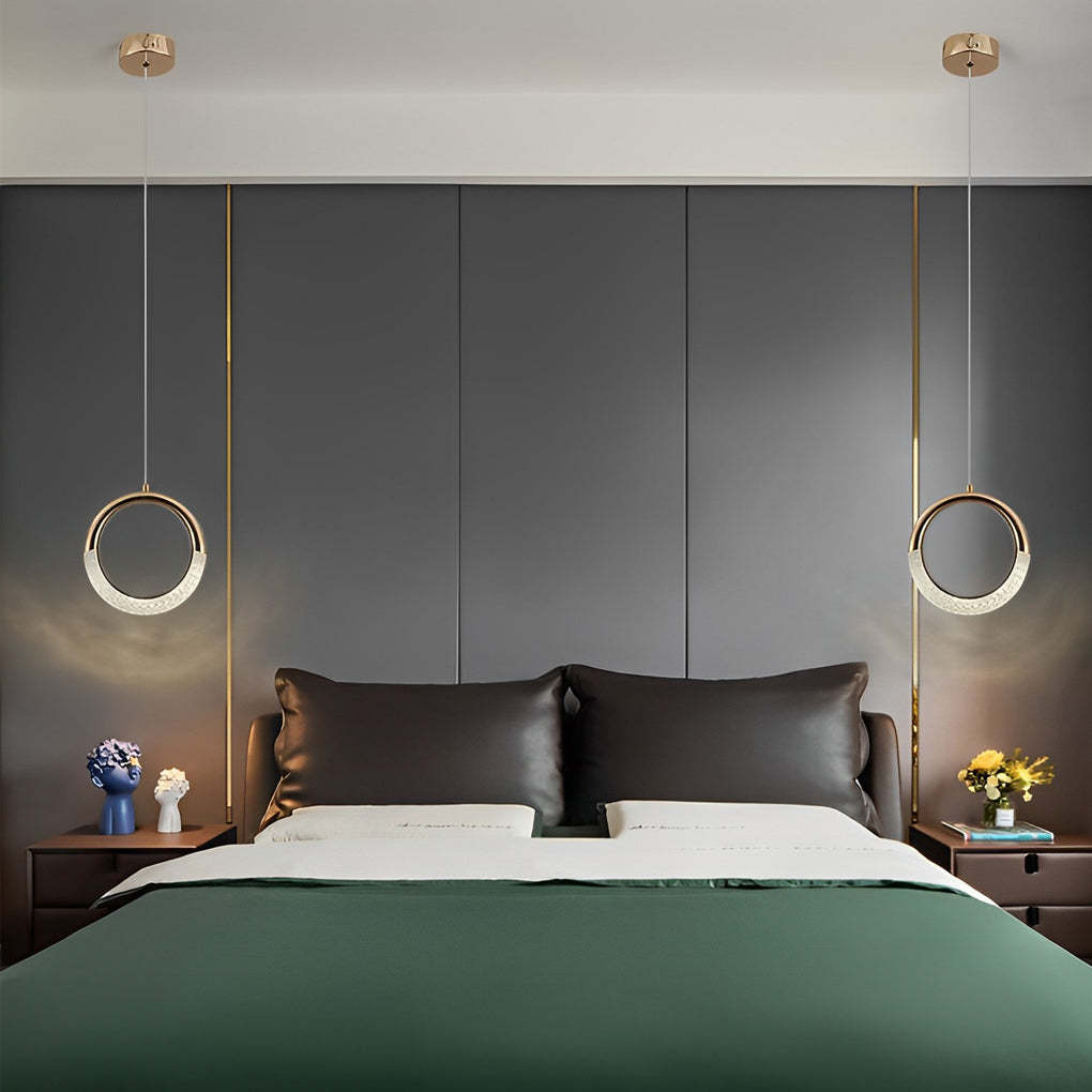 Moon Ring LED Nordic Small Pendant Chandelier
