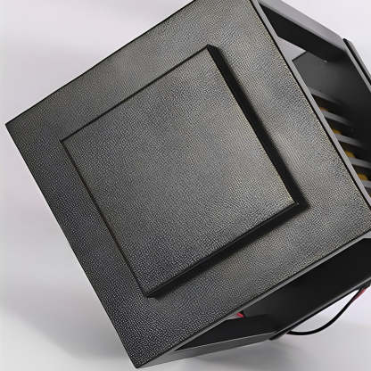 Modern Black LED Cage Pathway Lawn Lamp-Lighom
