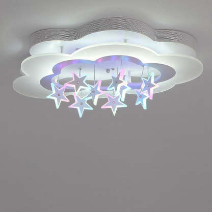 Nordic Star Cloud Acrylic LED Kids Flush Ceiling Light