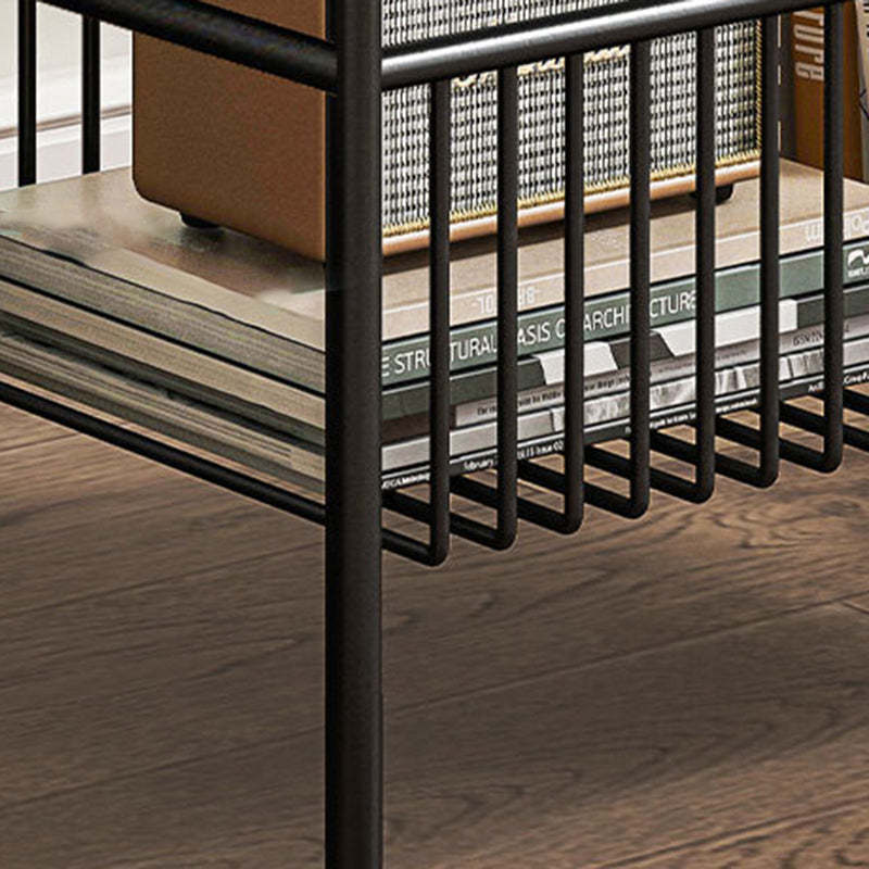 Minimalist Rectangular Iron 2-Tier End Table