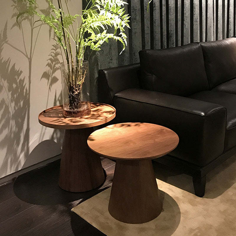 Minimalist Round Wood Coffee Table