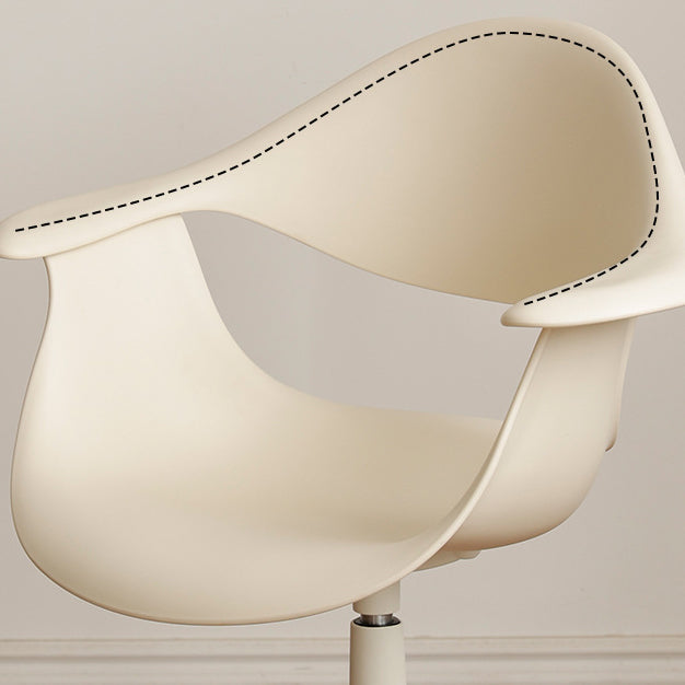 Nordic Geometric Aluminum Desk Chair — With Roller / Black
