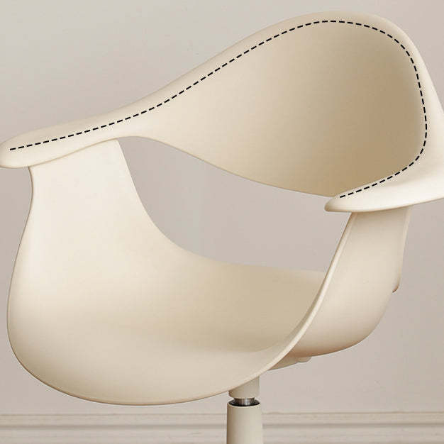 Nordic Geometric Aluminum Desk Chair — With Roller / Black