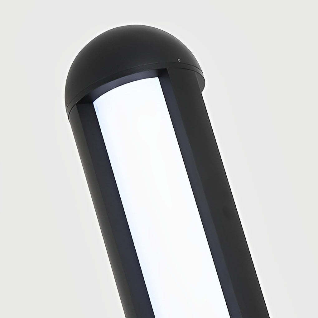 Minimalist Waterproof LED Black Modern Residential Outdoor Pole Lights Yard Lighting-Lighom