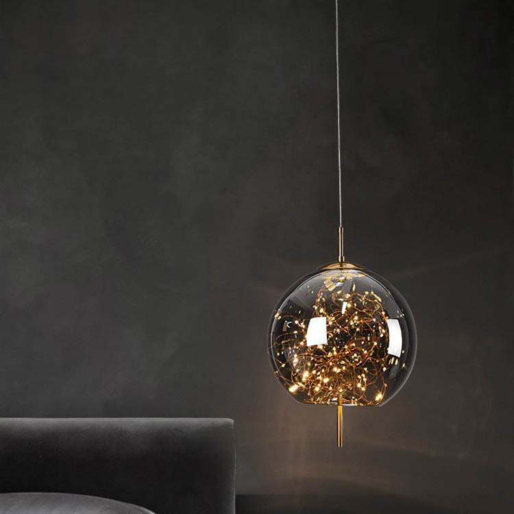 Scandinavian Cylinder Oval Glass Pendant Light
