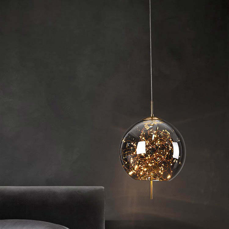 Scandinavian Cylinder Oval Glass Pendant Light