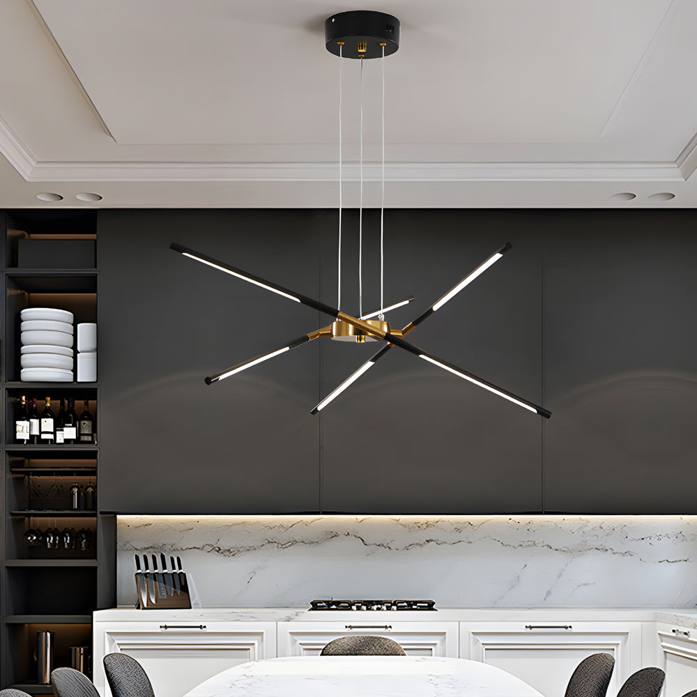 Modern Stepless Dimming Long Strip Sputnik
