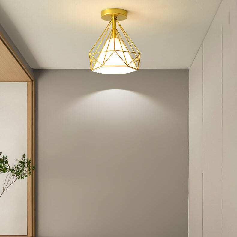 Scandinavian Iron Flower Diamond Light