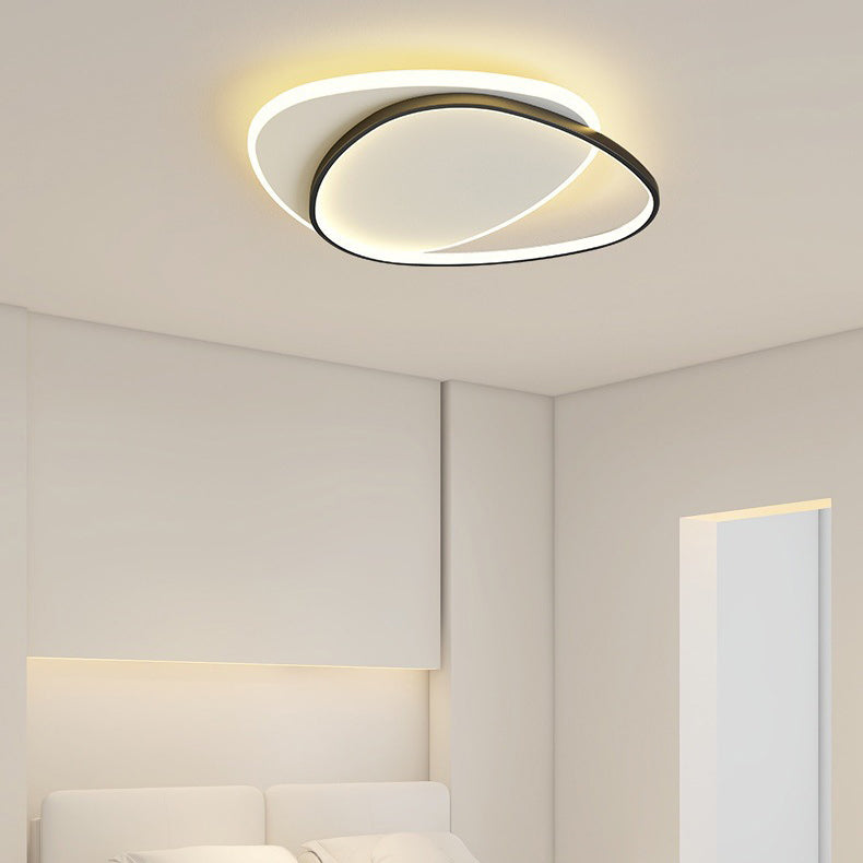 Minimalist Triangle Oval Acrylic Iron LED Flush Mount Light