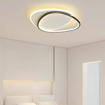 Minimalist Triangle Oval Acrylic Iron LED Flush Mount Light