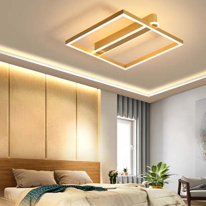 Square Double Frame Metal Aluminum LED Nordic Ceiling Light