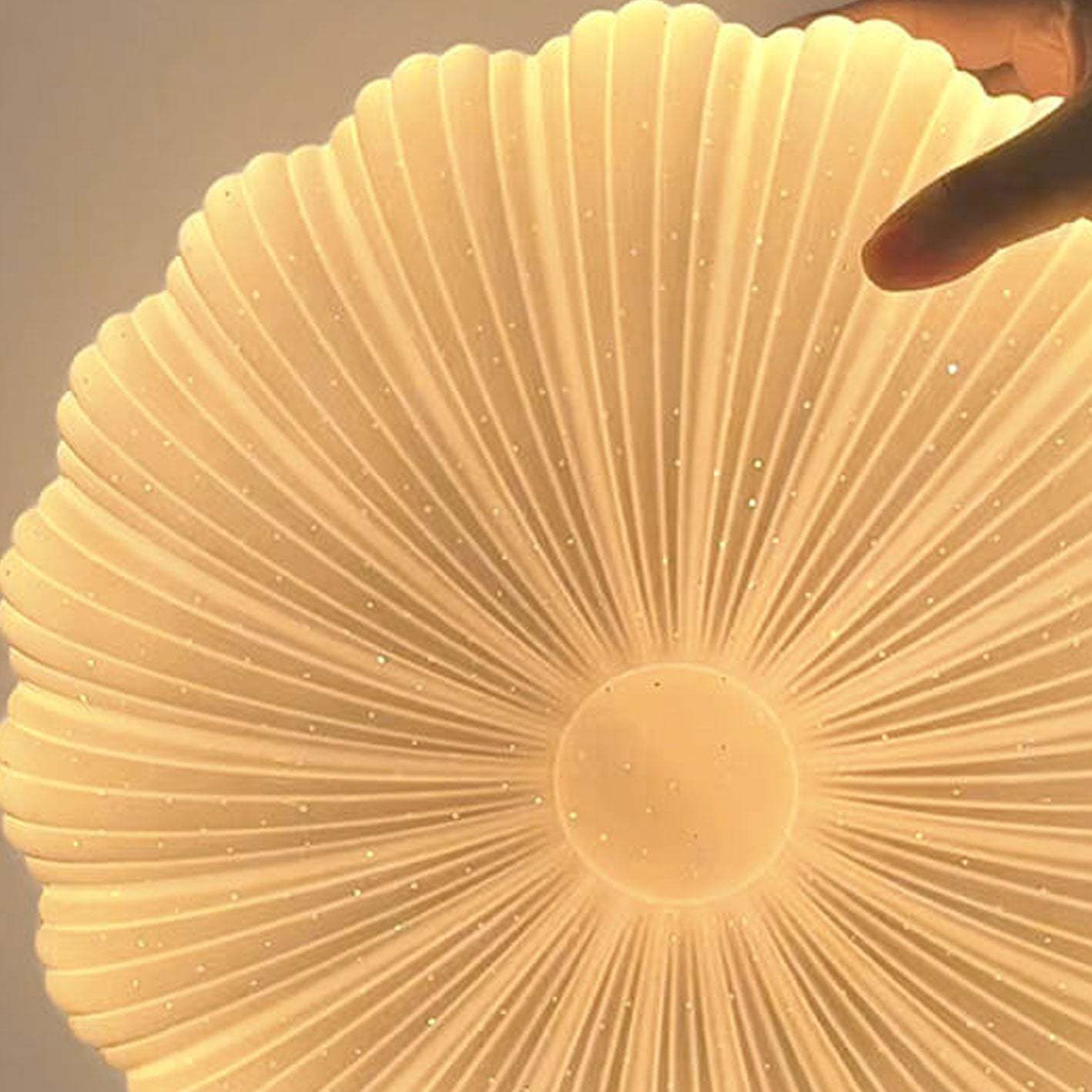 Minimalist Shell Acrylic Round LED Flush Mount Light