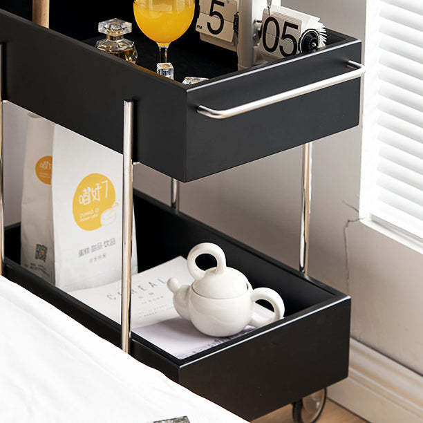 Modern Eclectic Steel 2-Tier End Table