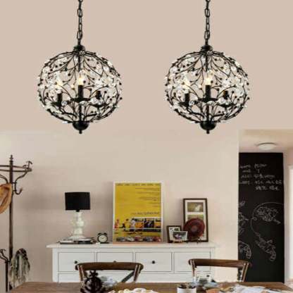 Vintage Crystal Branch Chandelier