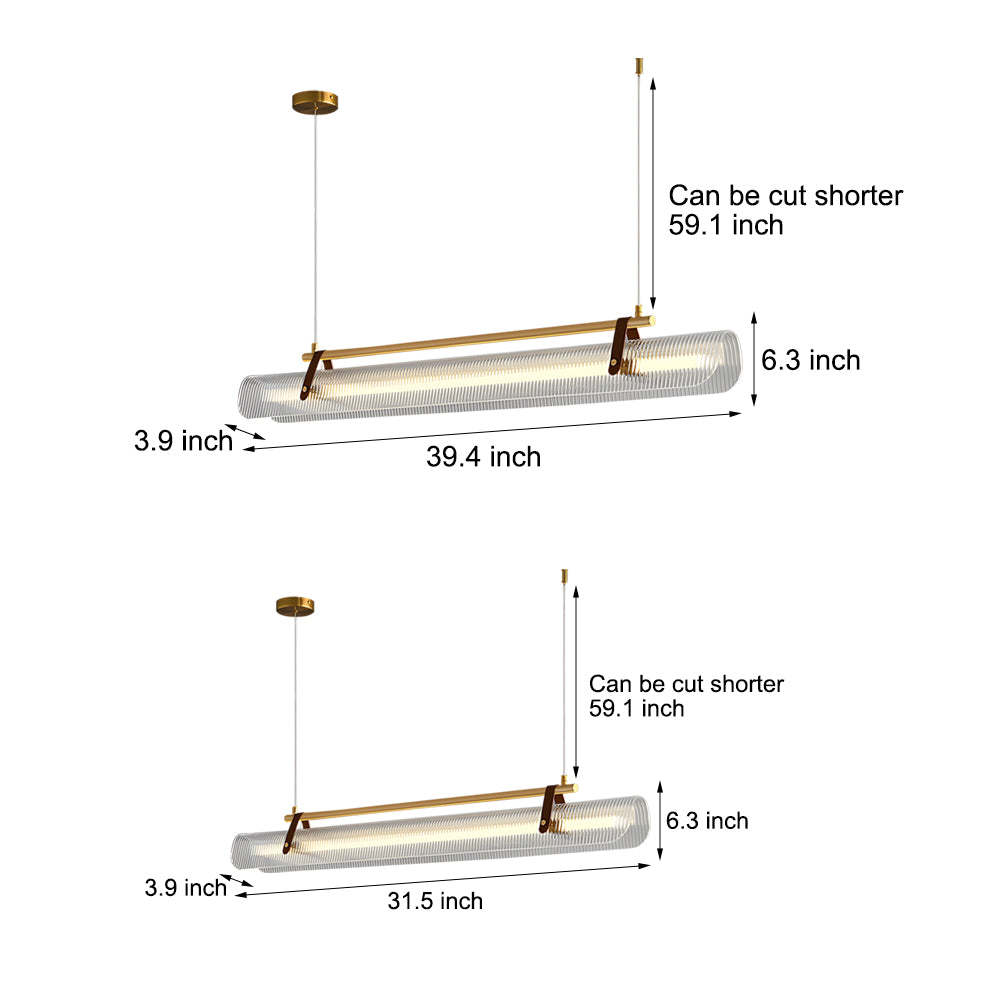 Acrylic Nami Linear Adjustable Island Pendant