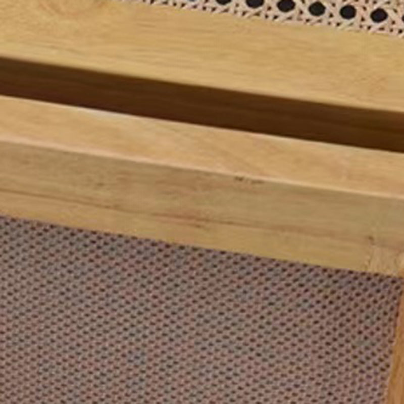 Scandinavian Wood Rattan Armchair