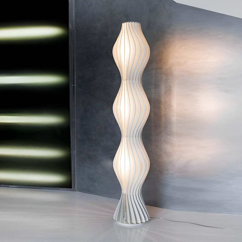 Modern Coastal LED Wavy Floor Lamp-Lighom