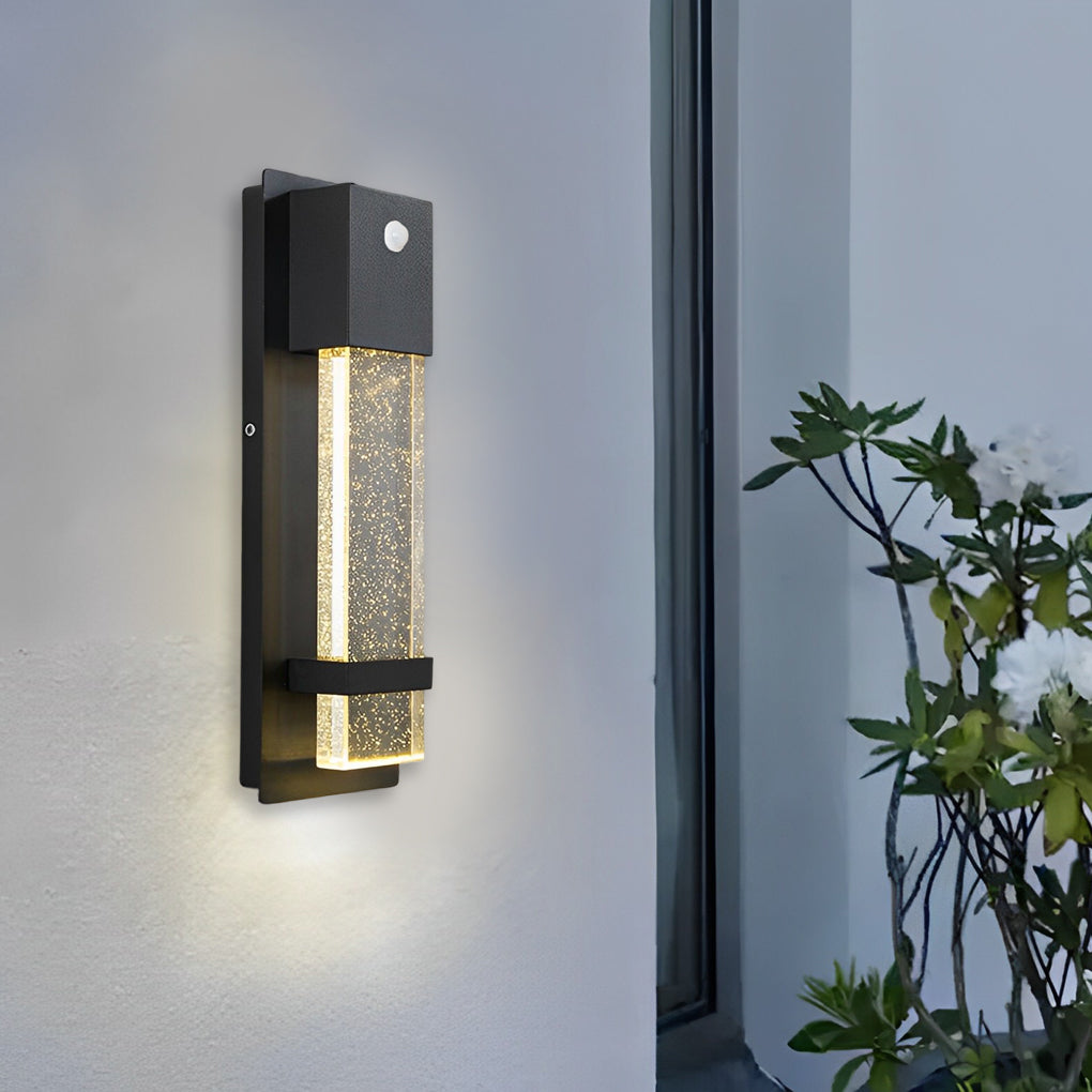 Lighom motion sensor glass outdoor wall lighting for garden — Arc / No Motion Sensor / Set of 2