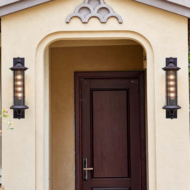 Retro Aluminum Glass Cylinder Wall Sconce