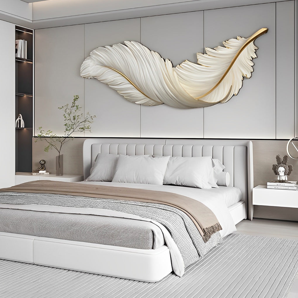 Luxury Creative Feathers USB DC5V Remote Control LED Modern Wall Lights-Lighom