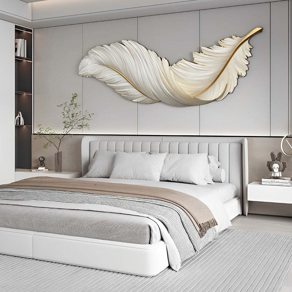 Luxury Creative Feathers USB DC5V Remote Control LED Modern Wall Lights-Lighom