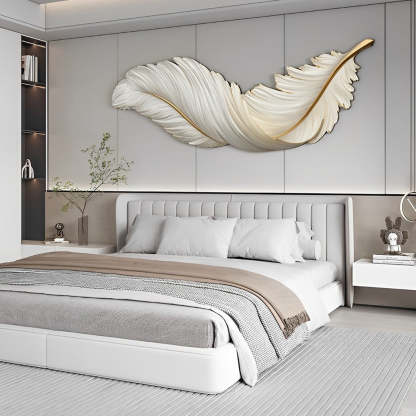 Luxury Creative Feathers USB DC5V Remote Control LED Modern Wall Lights-Lighom