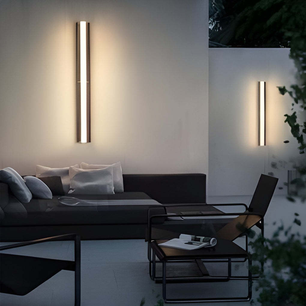 Long Acrylic LED Solar Linear Outdoor Wall Light