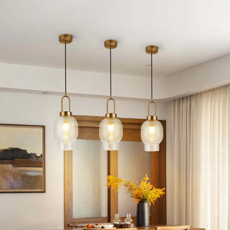 Nordic Luxe Oval Clear Glass Pendant Light