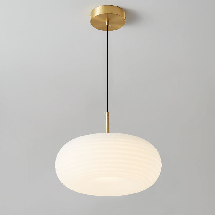 Modern Cream Apple Copper LED Pendant Light