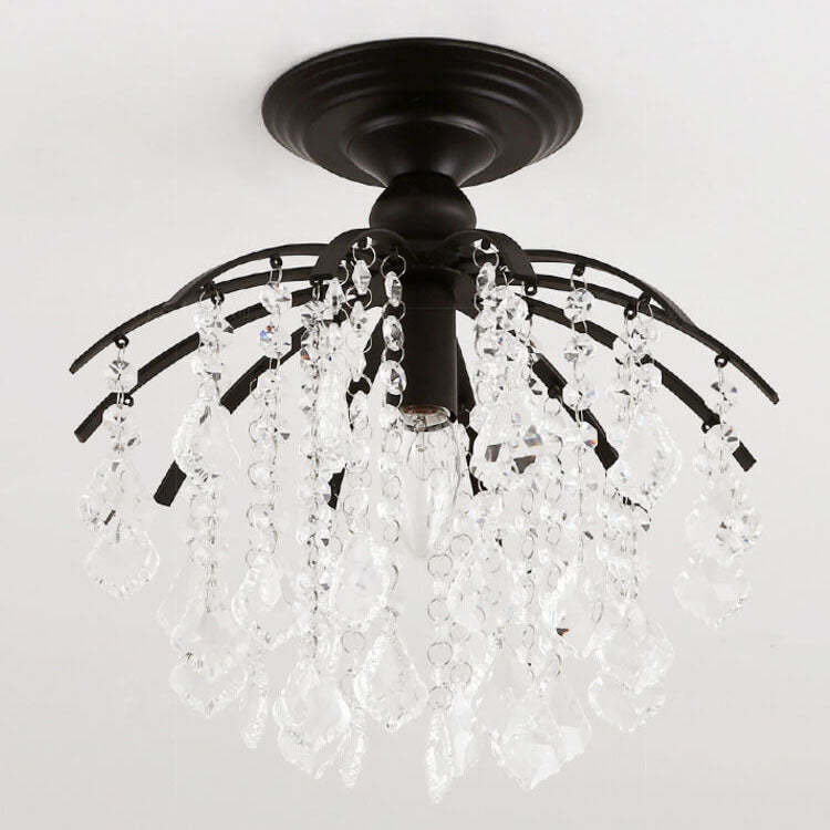 Scandinavian Iron Round 1-Light Ceiling Light