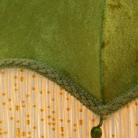 French Vintage Fabric Tassel Brass Pendant Light