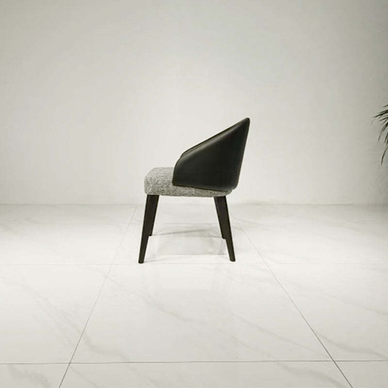 Modern Luxury Ring Back Leather Ash Dining Chair