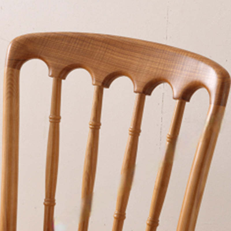 Vintage Rattan Solid Wood Dining Chair — Black / Rattan