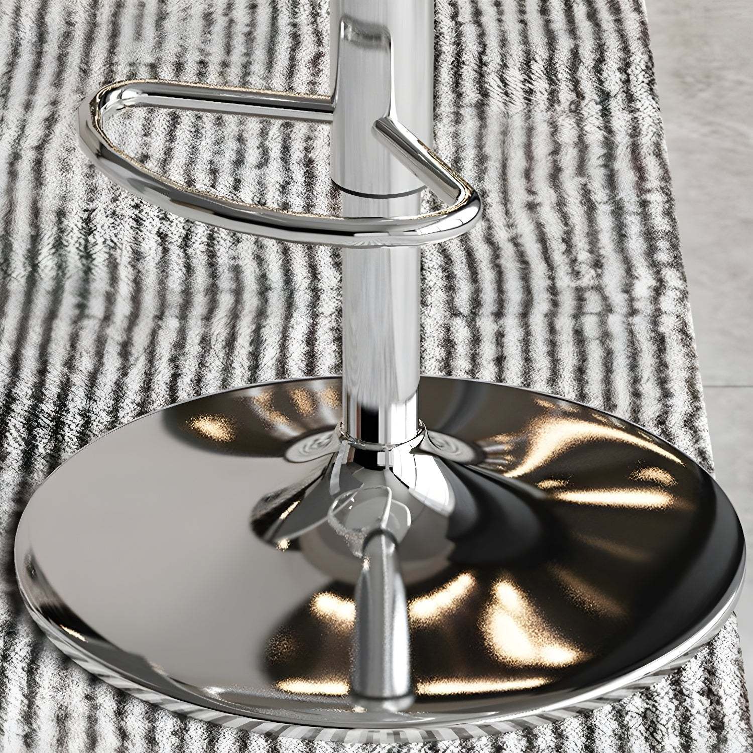 Scandinavian Curved Acrylic Swivel Bar Stool