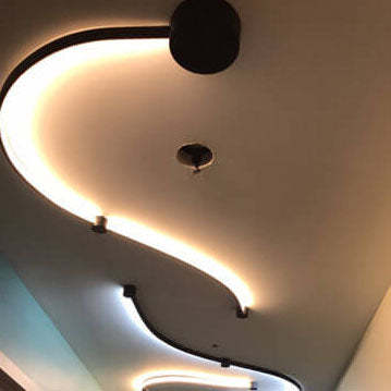Modern Aluminum Snake Curved LED Sconce