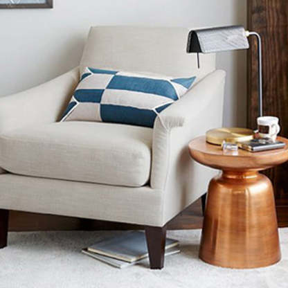 Scandinavian Round Disc Column End Table