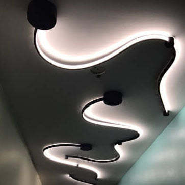 Modern Aluminum Snake Curved LED Sconce