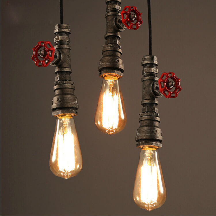 Industrial Retro Aged Pipe Metal Pendant