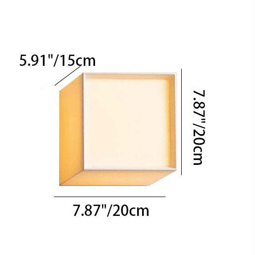 Japanese Square Fabric LED Wall Sconce