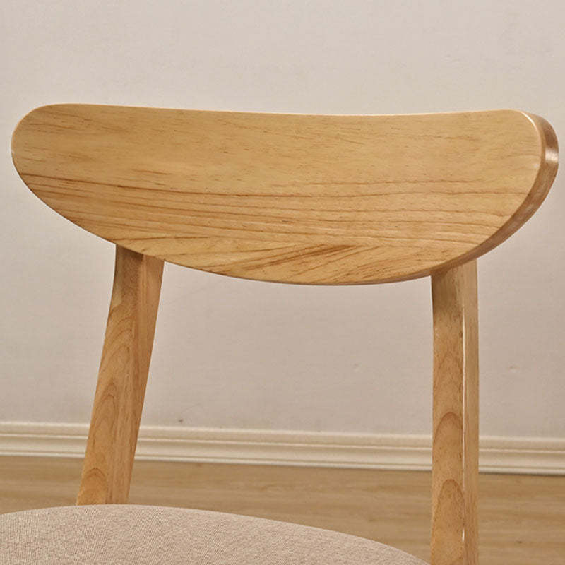 Minimalist Bent Wood Fabric Dining Chair