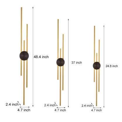 Modern Linear Wall Lamp Minimalist 2 Color Metal Wall Light-Lighom