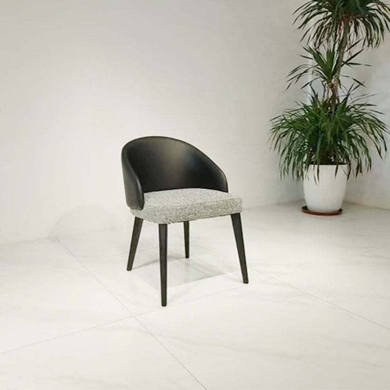 Modern Luxury Ring Back Leather Ash Dining Chair