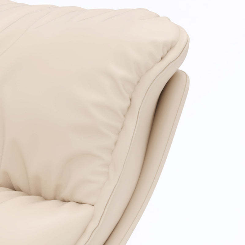 Contemporary Fabric Upholstered Rocking Chair — Without Footrest / Houndstooth + Orange